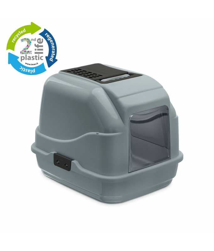 IMAC Easy Cat Second Life Plastic Cat Toilet, 50x40x40cm[Color - Grey]