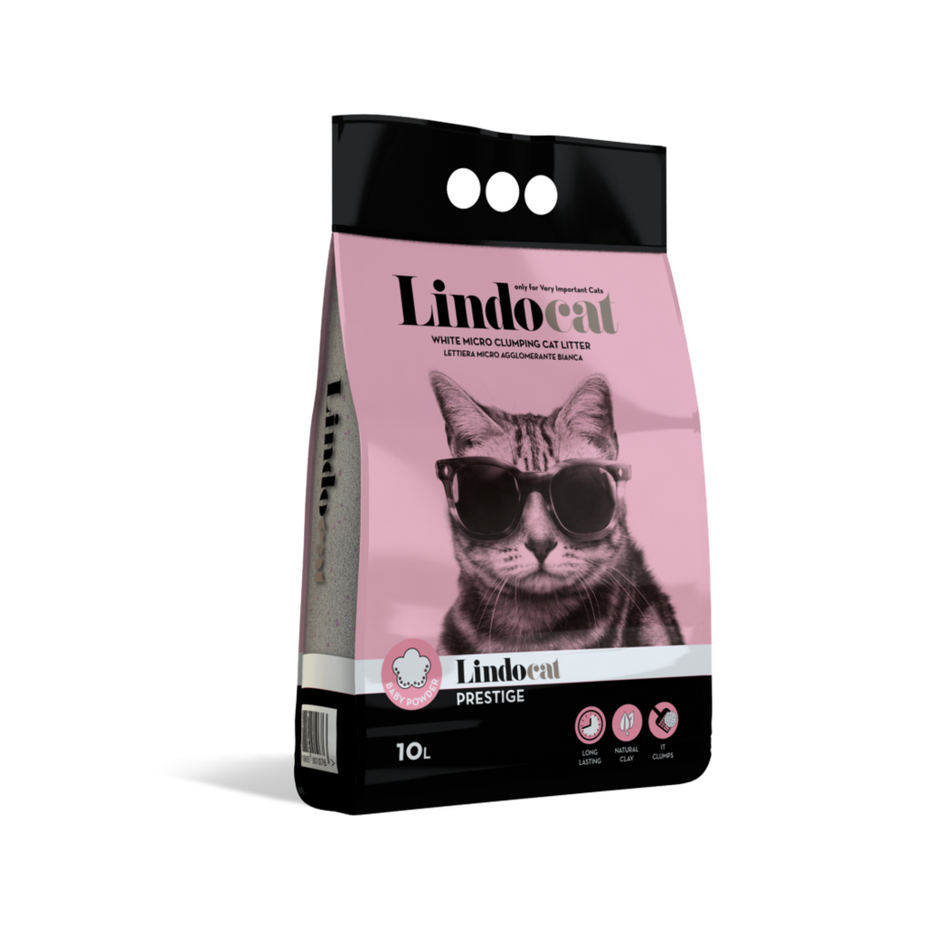 LindoCat White Bentonite Prestige (Baby Powder Fragrance) 10 L