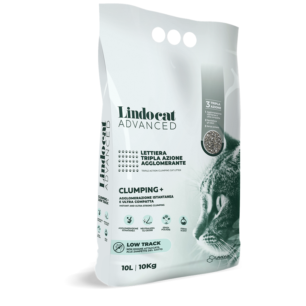 LindoCat Natural Bentonite Lindocat Advanced Clumping + Low Track (Fragrance-free) 10 L