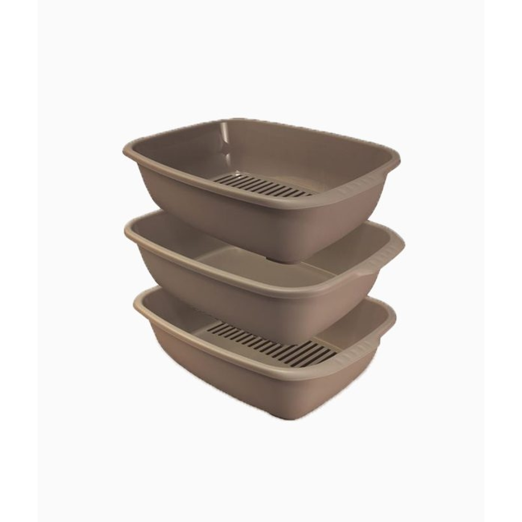 Miso Cat Litter Tray Mocha 54 x 38.5 x 16 cm