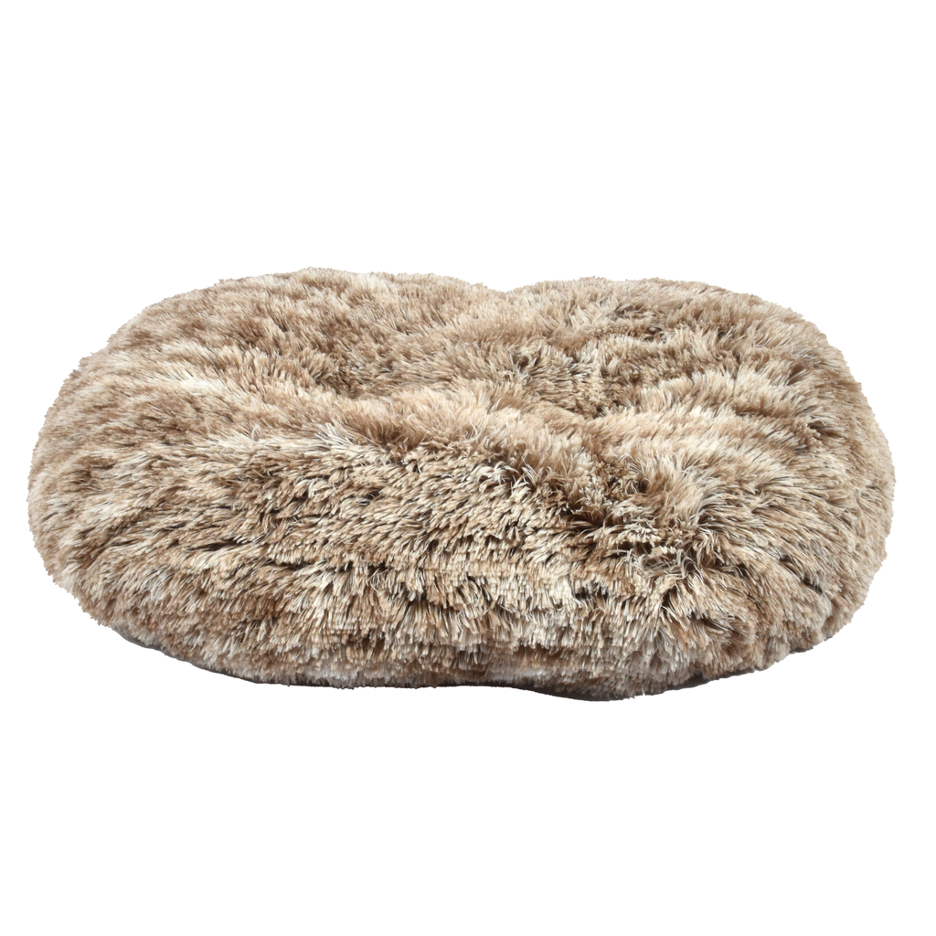 Bobby Oval Furry Cushion Grey 65 x 56 cm