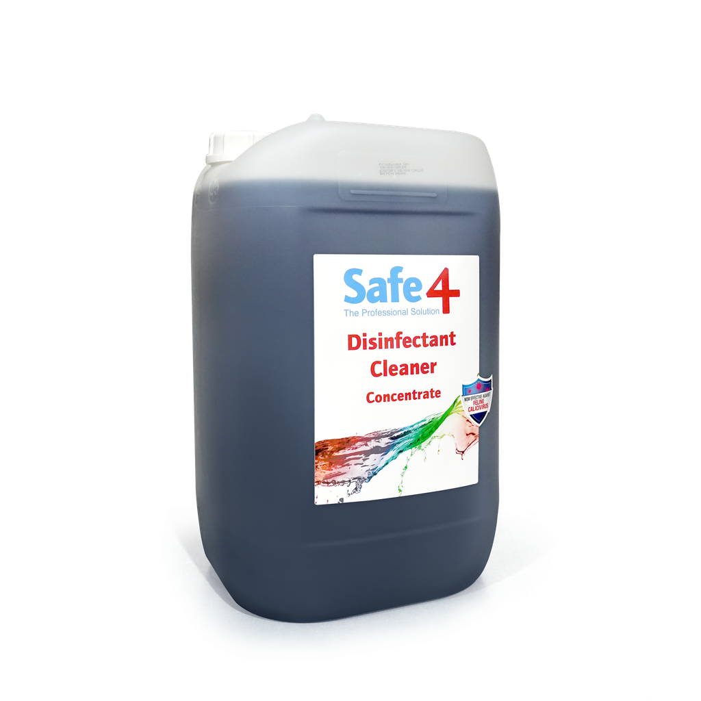 Safe 4 Concentrated Disinfectant Cleaner, Freshmint Scent, Enhanced Formula, 25 L