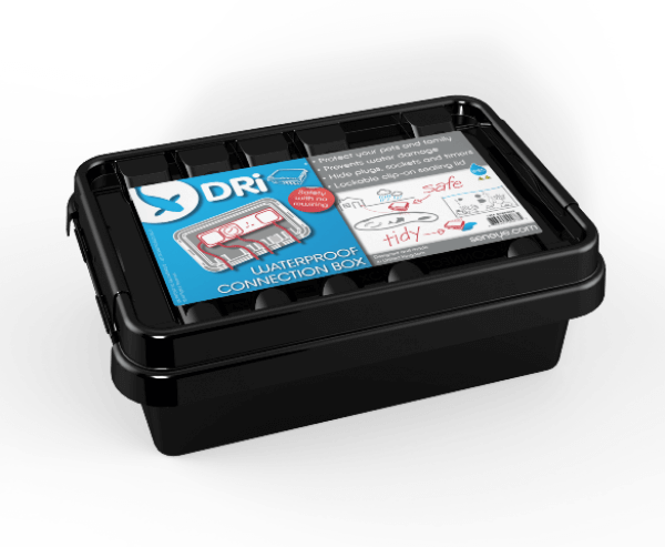 Seneye DRI Waterproof Electrical Connection Box for 4 Power Outlet Extension Bar