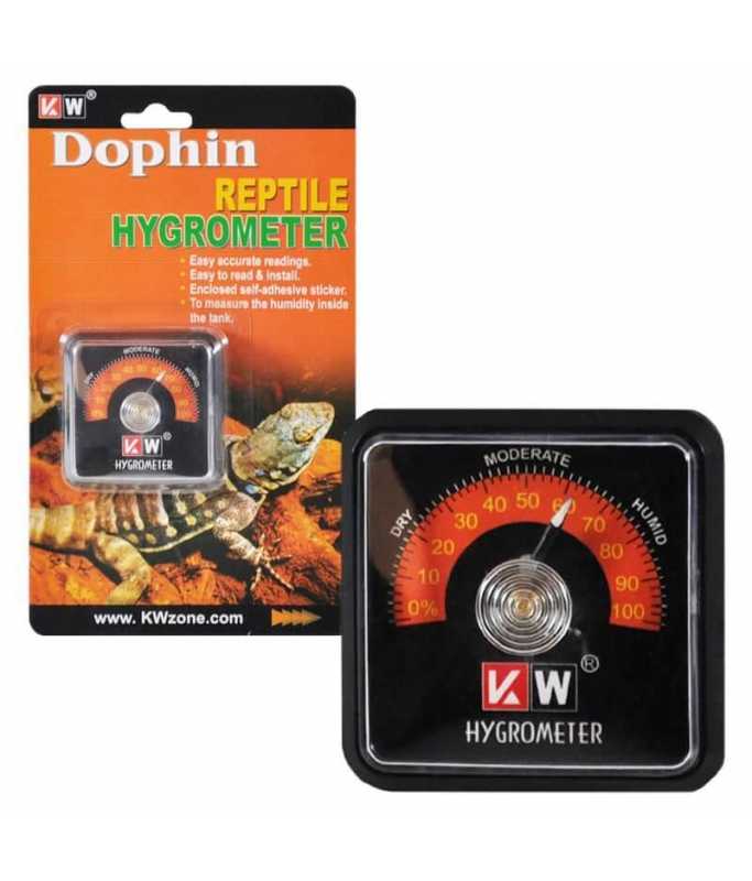 KW Zone TH011 Dophin Reptile Hygrometer B/Card 