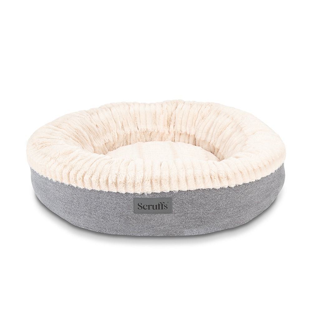 Scruffs Ellen Donut Dog Bed Light Grey-Medium