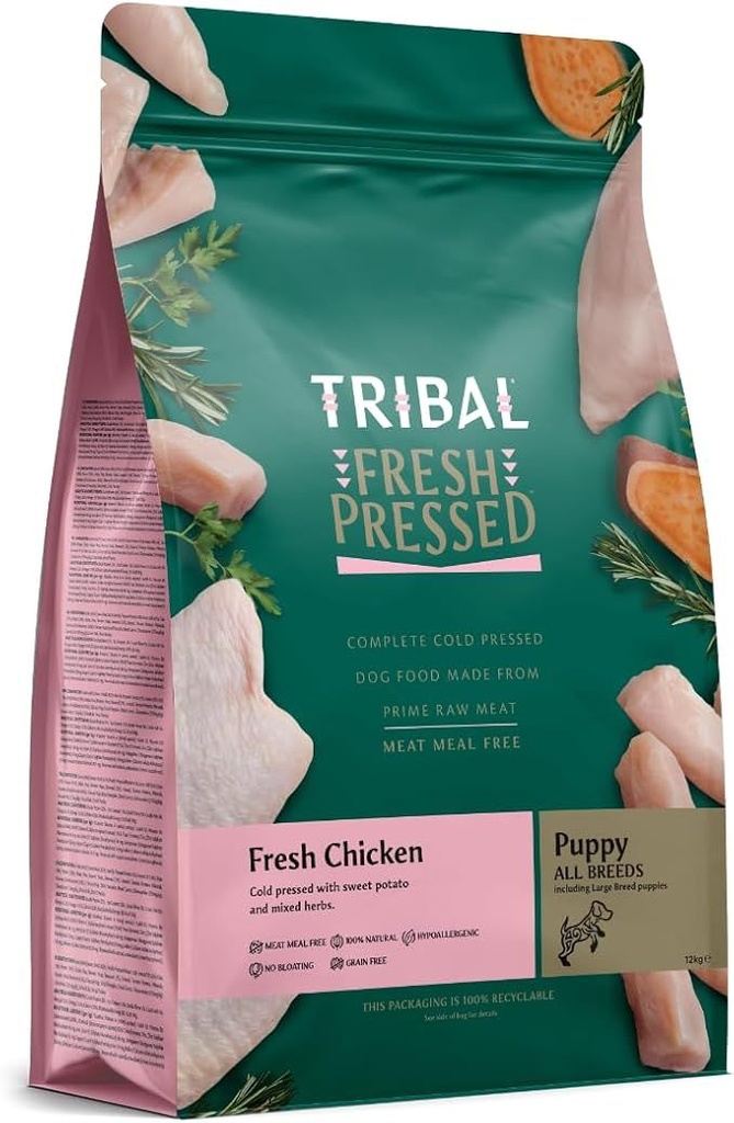 Tribal Fresh Pressed Complete Fresh Chicken Puppy Dry Dog Food 5kg