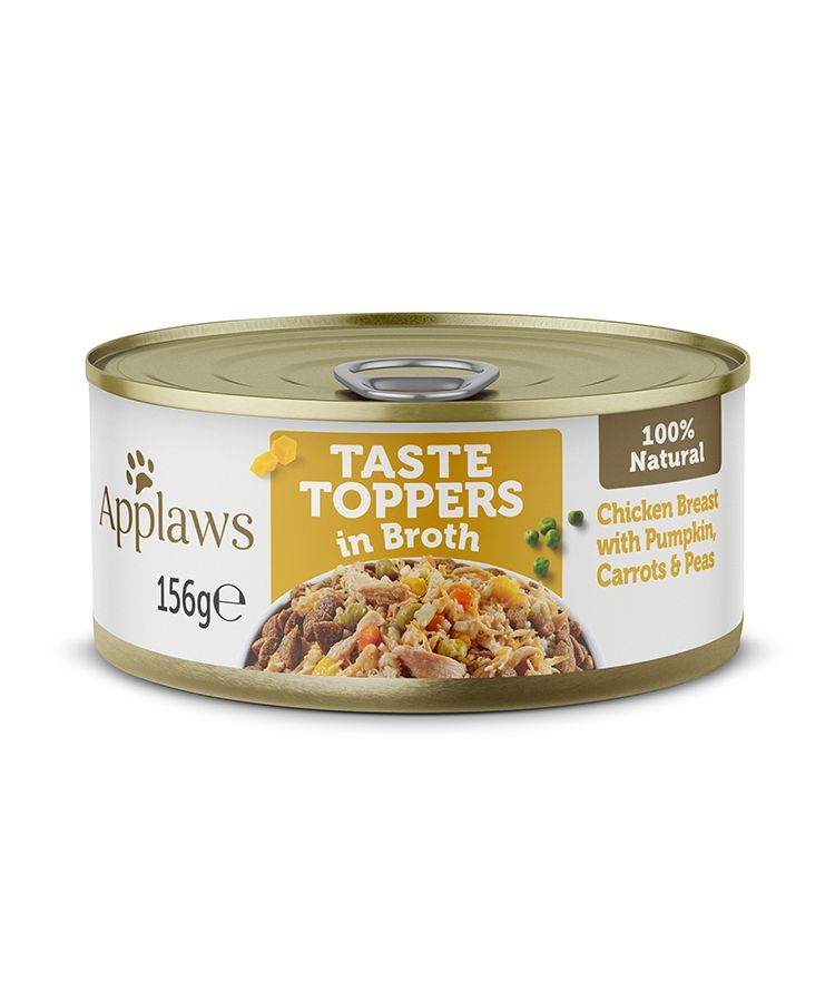 Applaws Taste Toppers in Broth Chicken with Vegetables Wet Dog Food 156g Tin 156G