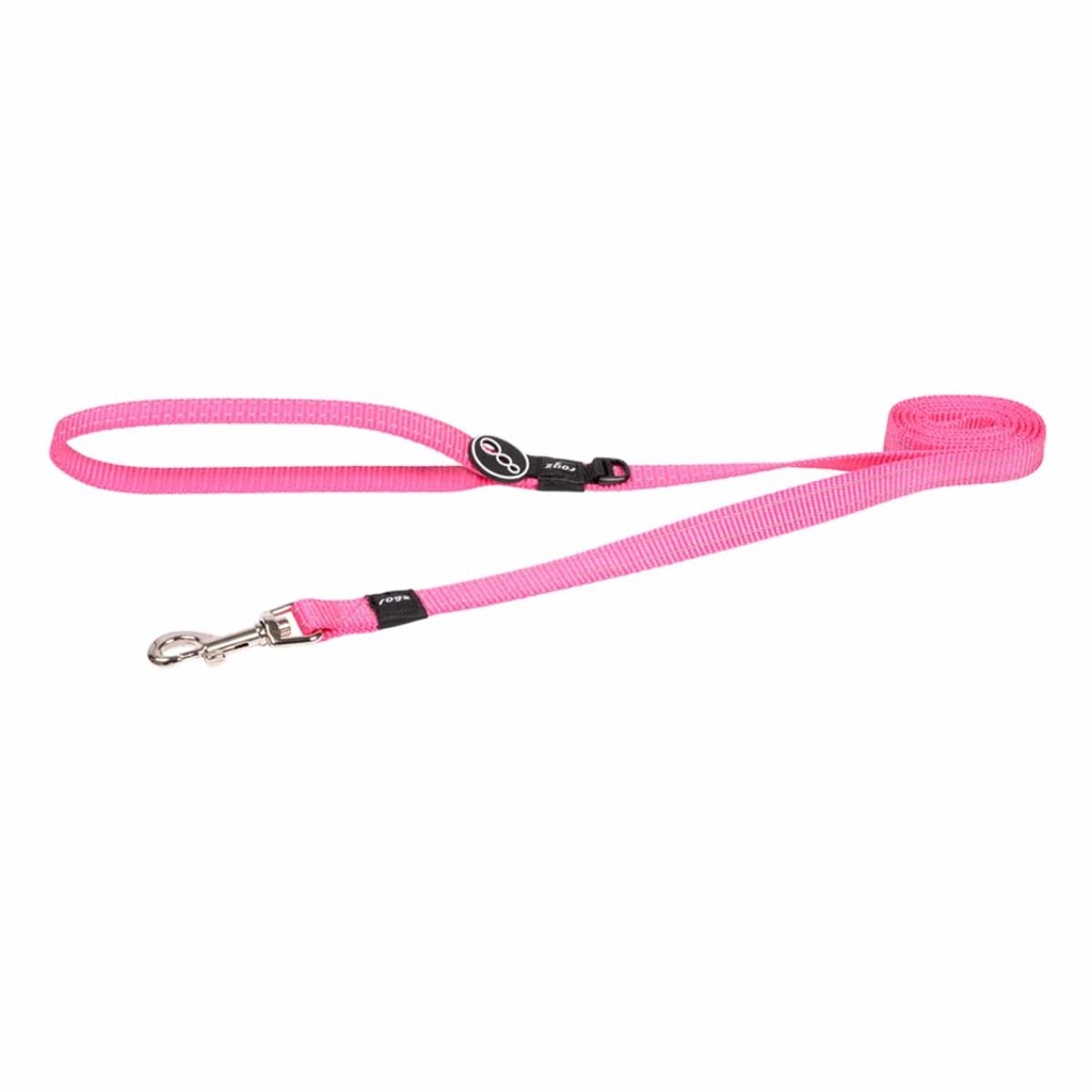 Rogz Utility Reflective Stitching Dog Leash PINK-Large
