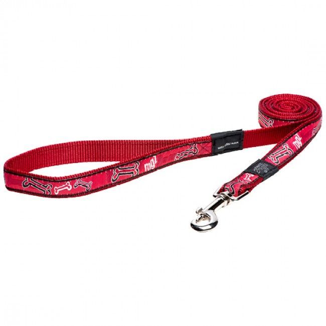 Rogz Red Bone Dog Leash RED-Large