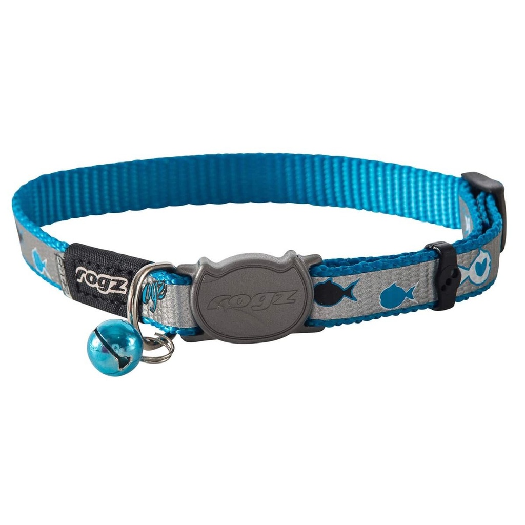 Rogz Reflectocat Blue Fish Cat Collar X-Small