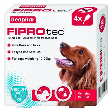 Beaphar Fiprotec for Medium Dog 4 Pipettes