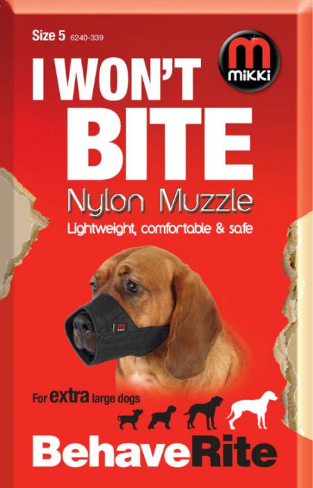Mikki Behaverite Nylon Dog Muzzle Size 5