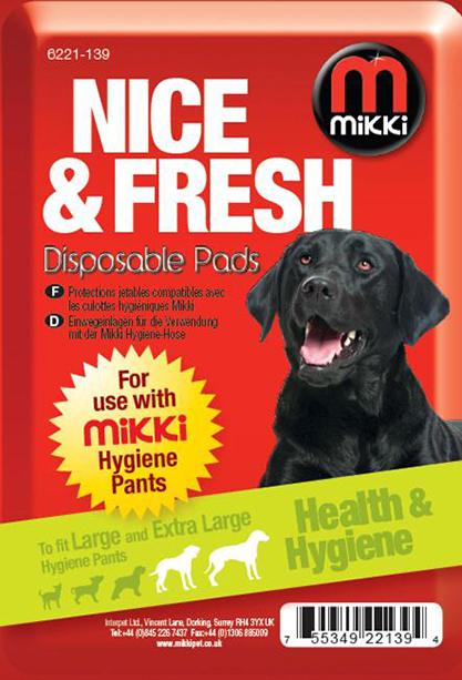 Mikki Disposable Pads Hygiene Pants for Female Dogs Large & XL