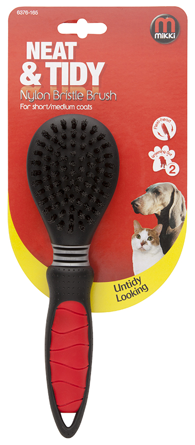Mikki Nylon Bristle Brush S Grooming Cats N Small Pets