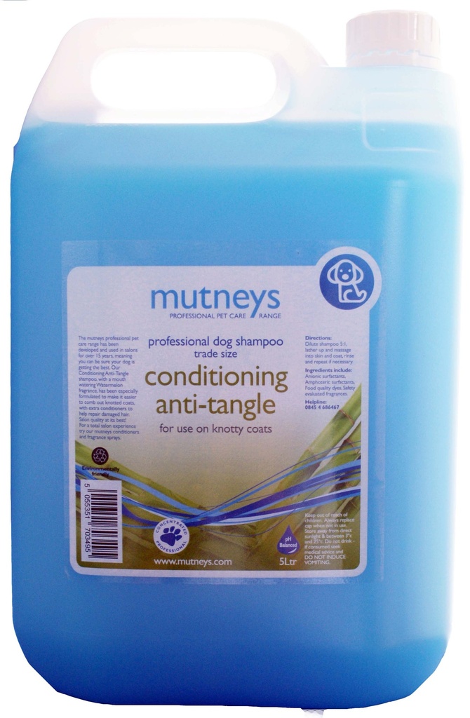 Mutneys Anti Tangle Shampoo 5L