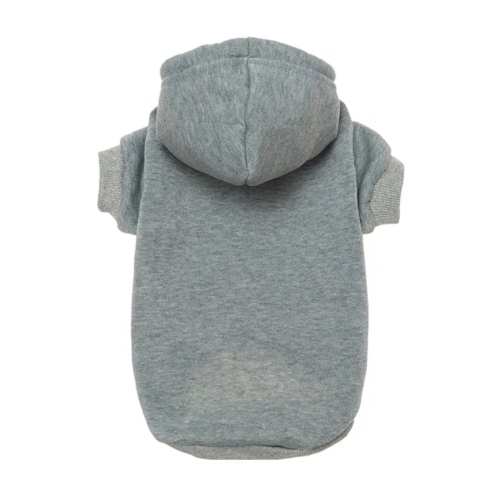 Pets Club Custom Soft Fleece Blank Designer Dog Hoodie Pet Cloth - 3XL, GRAY