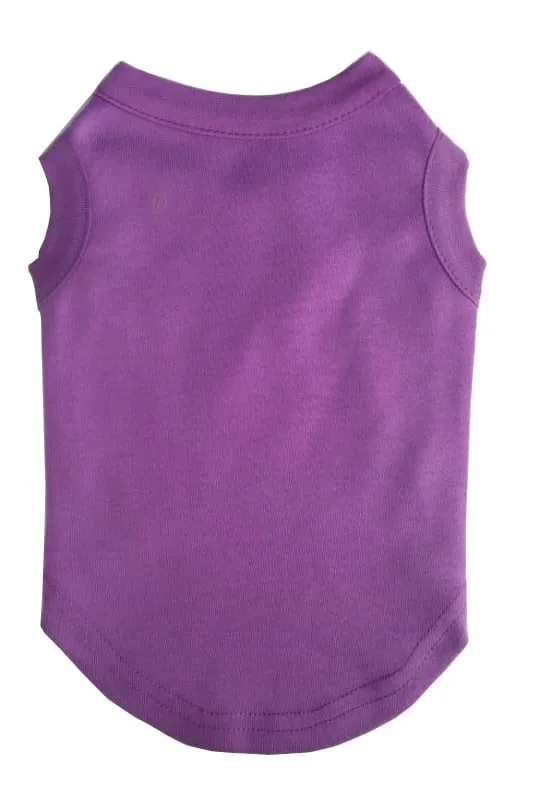 Pets Club Cotton Plain  Dog Cloth Summer T-Shirt - L, PURPLE