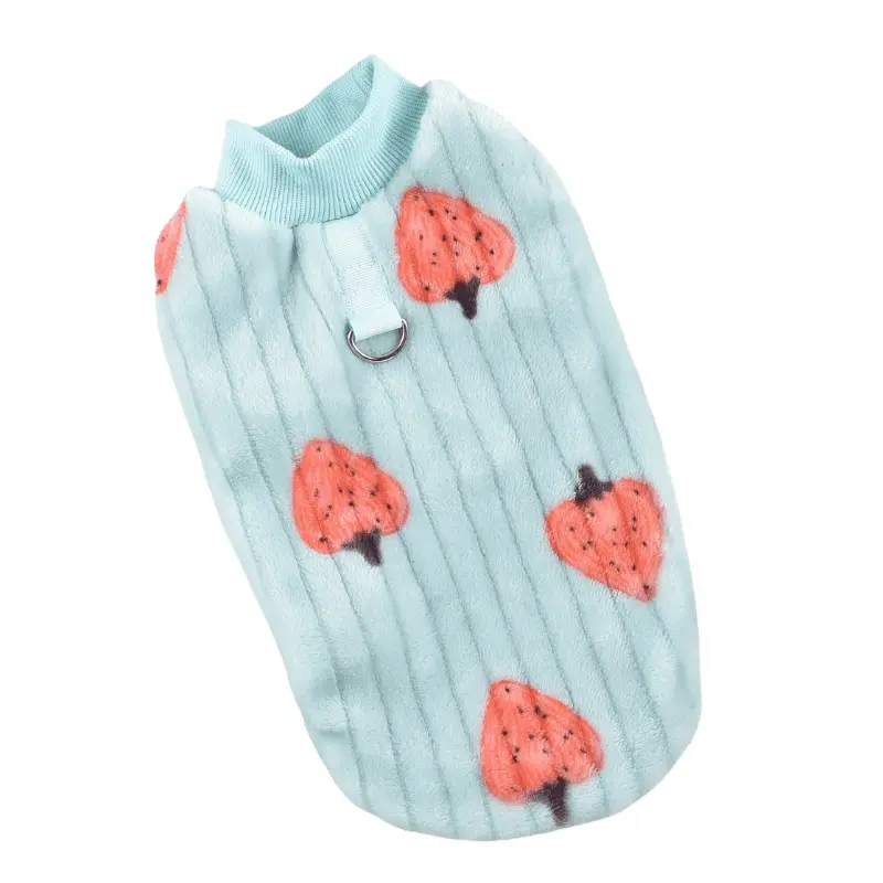 Hong Pet Flannel Print - Strawberry Green - L