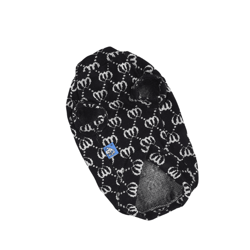 Hong Pet Love Check Sweater Vest - Black - S
