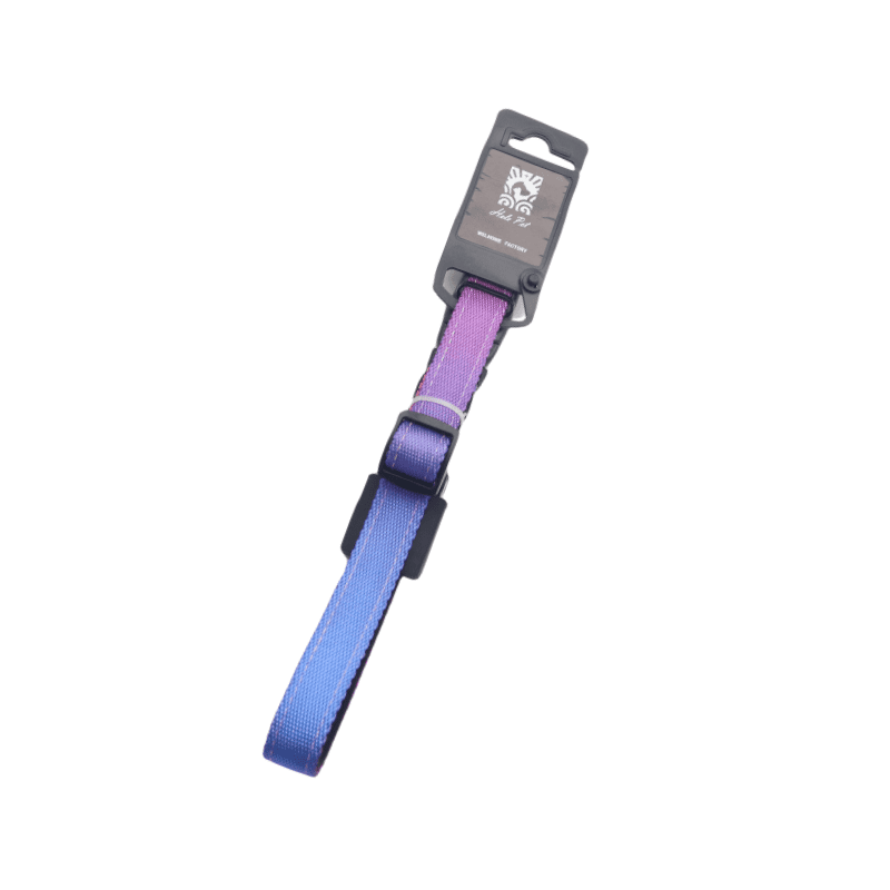 Helepet Adjustable Nylon Dog Collar - S, GRADATION PURPLE