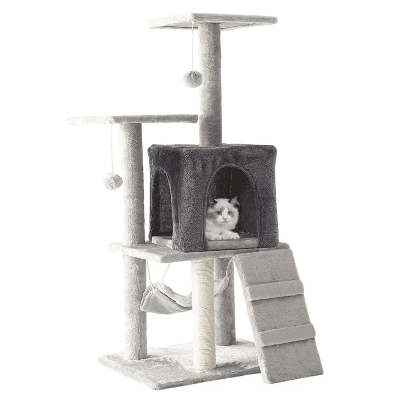 CAT TOWER GREY 50*40*110 (With hammock )