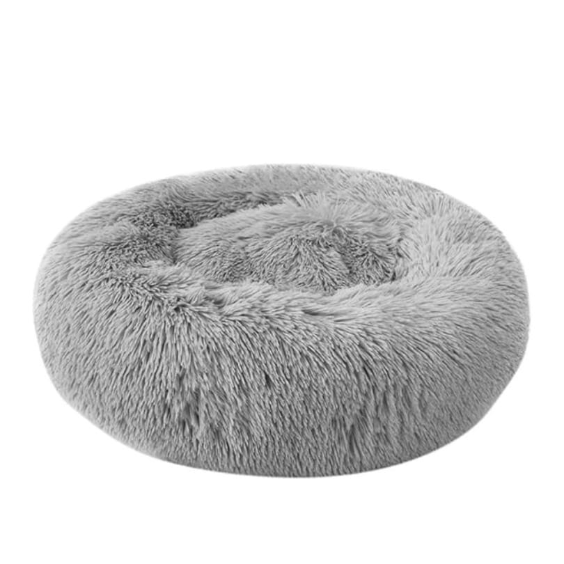 Coco Kindi Soft Plush Round Bed-Grey 60cm