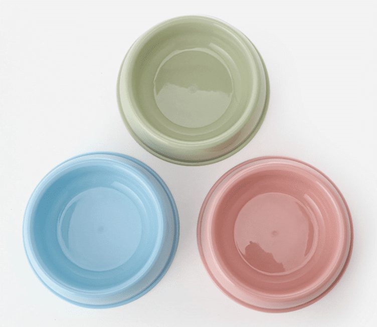 Pets Club Plastic Bowl Single Small -90 ml - 21*5.8 Cm -Green