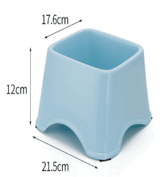 Pets Club Deep Plastic Bowl -207 ml -21*20*12 Cm - Blue