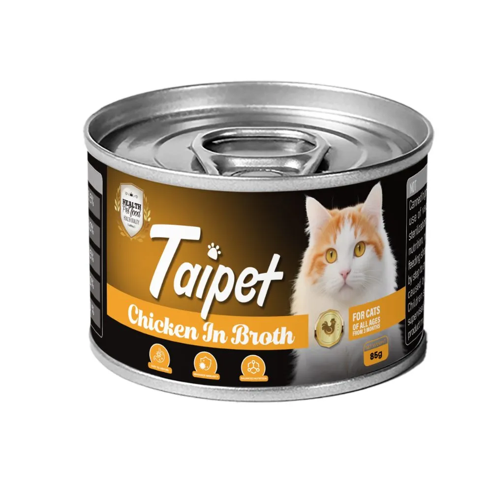 Taipet Cat Canned Wet Food Chicken in Broth-85g