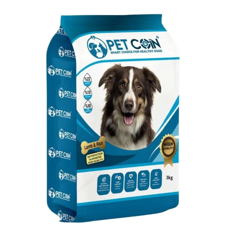Petcoin dog food - Adult Dog Lamb &amp; Rice -3kg