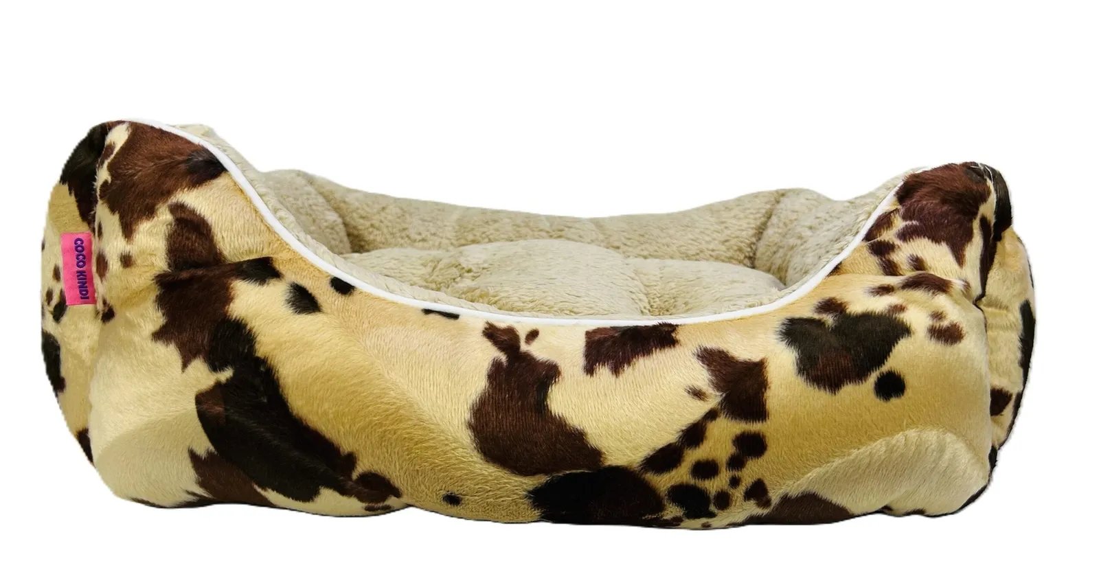 Coco Kindi Washable Sofa Fur Bed - Size #2 - COW PATTERN
