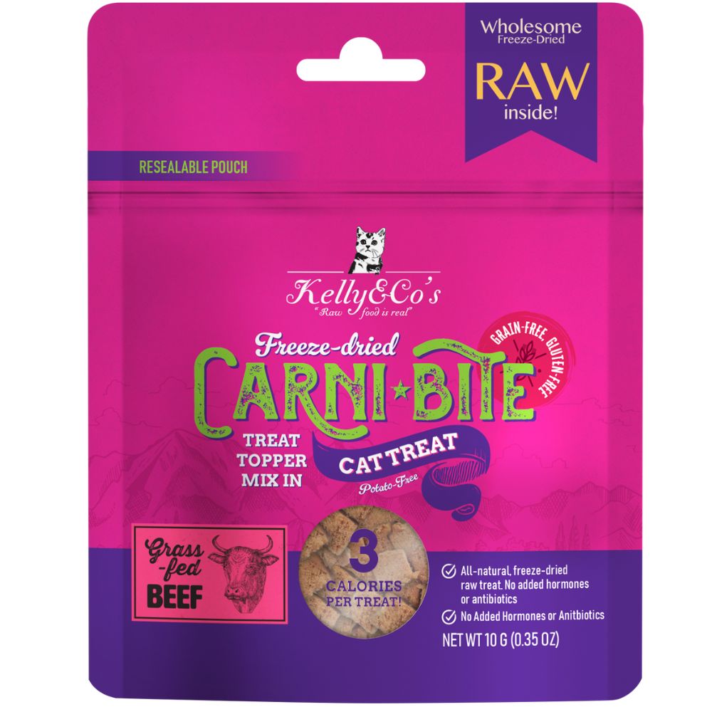 Kelly & Co’s Freeze Dried Carni Bite Topper Mix In Beef For Cat treat - 10g