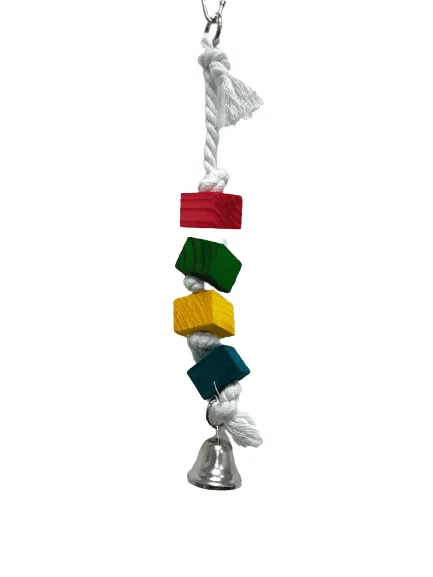 Pets Club Natural Wooden Bird Toy H-27 Cm, W-3 Cm