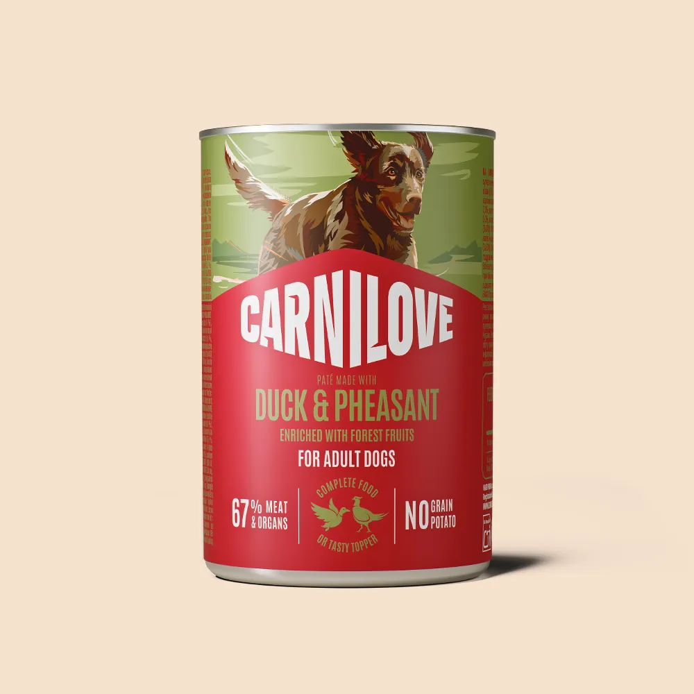 [8595602582853] Carnilove Duck & Pheasant Pate Can Wet Dog Food 400g