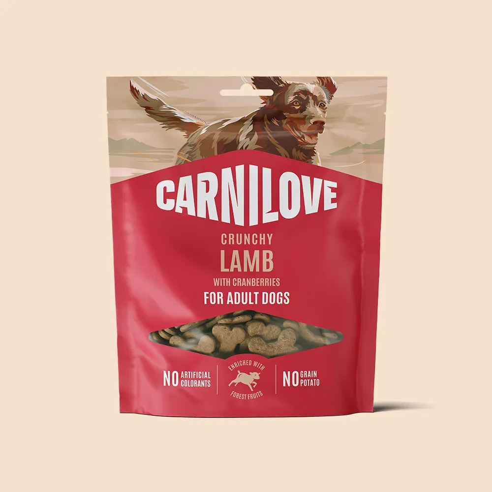[8595602582570] Carnilove Lamb with Cranberries Crunchy Snack for Dogs 200g