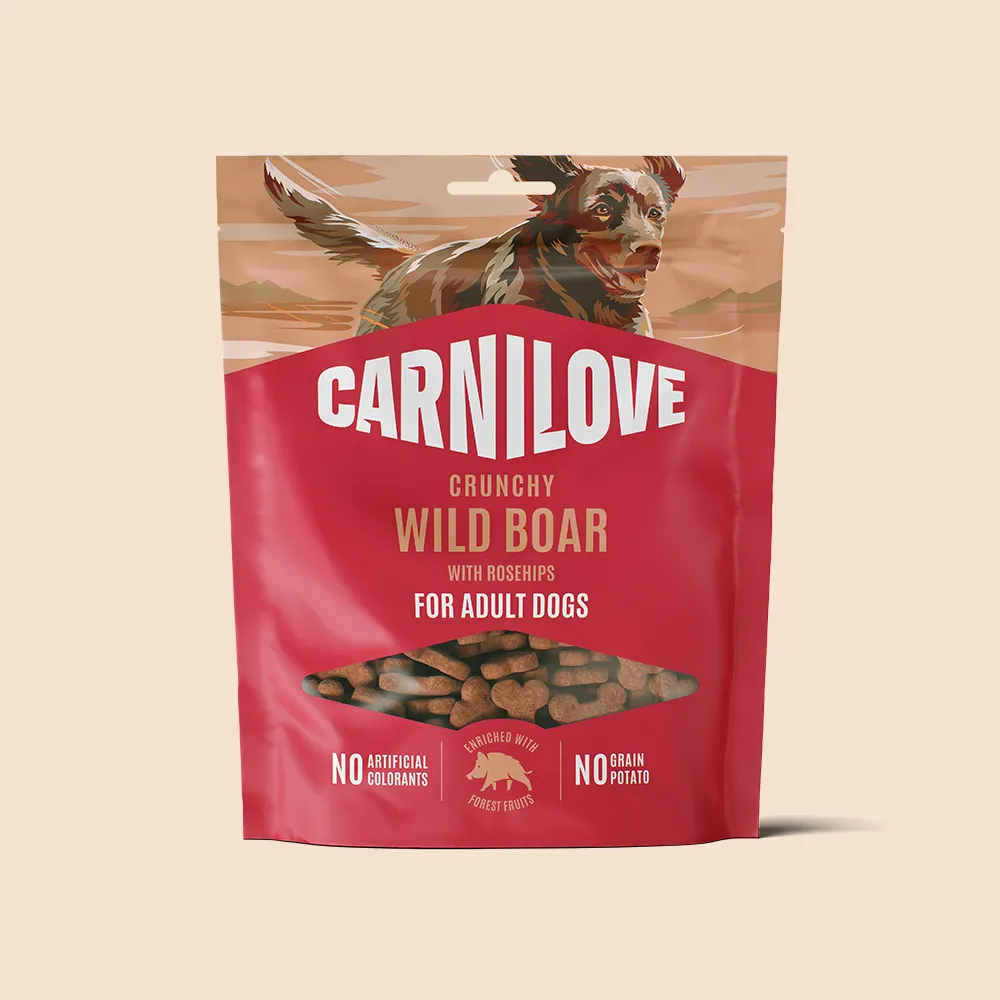 [8595602582594] Carnilove Wild Boar with Rosehips Crunchy Snack for Dogs 200g