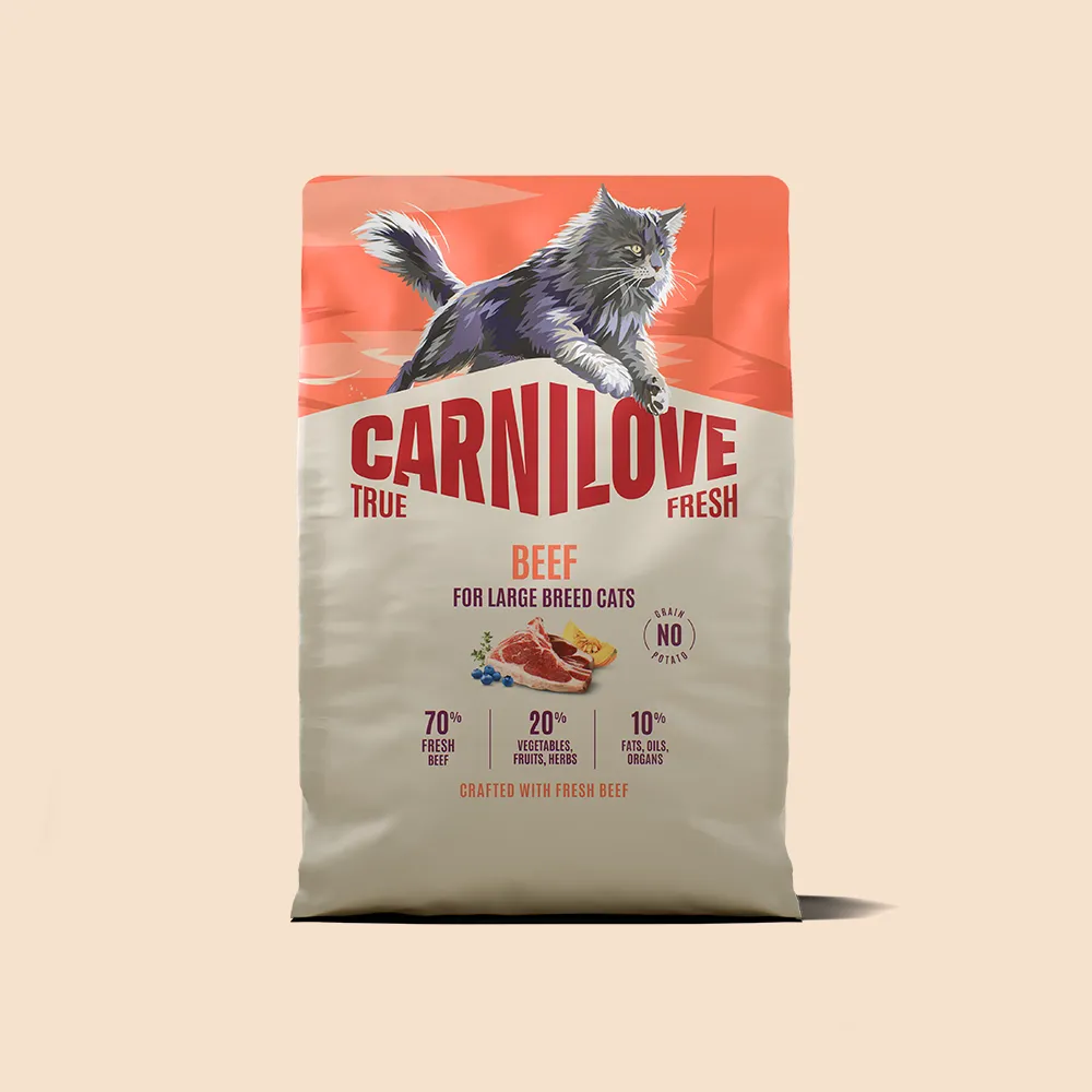 [8595602582228] Carnilove True Fresh Beef for Adult Large Breeds Dry Cat Food 2kg