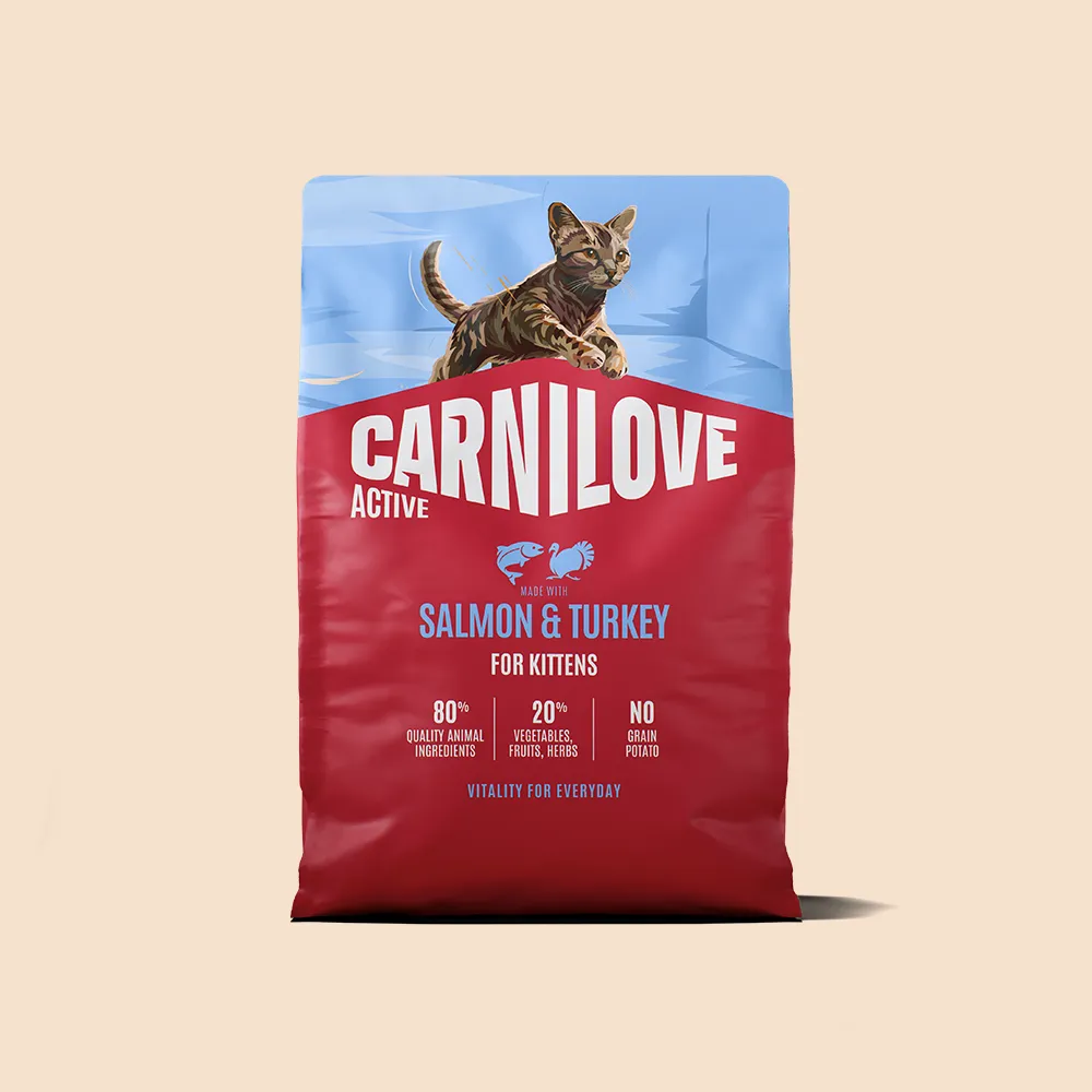 [8595602581504] Carnilove Active Salmon & Turkey for Kittens Dry Cat Food 2kg