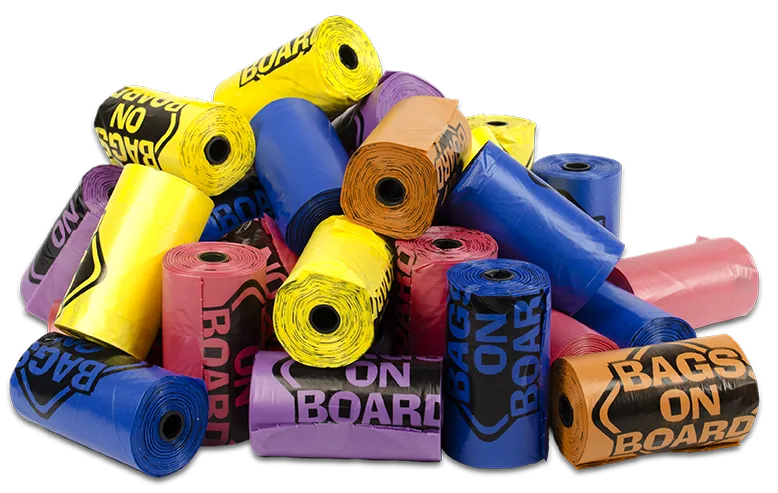 BOB - Bags on Board Rainbow Individual Pickup Bags Refill Rolls 1Box 60rolls