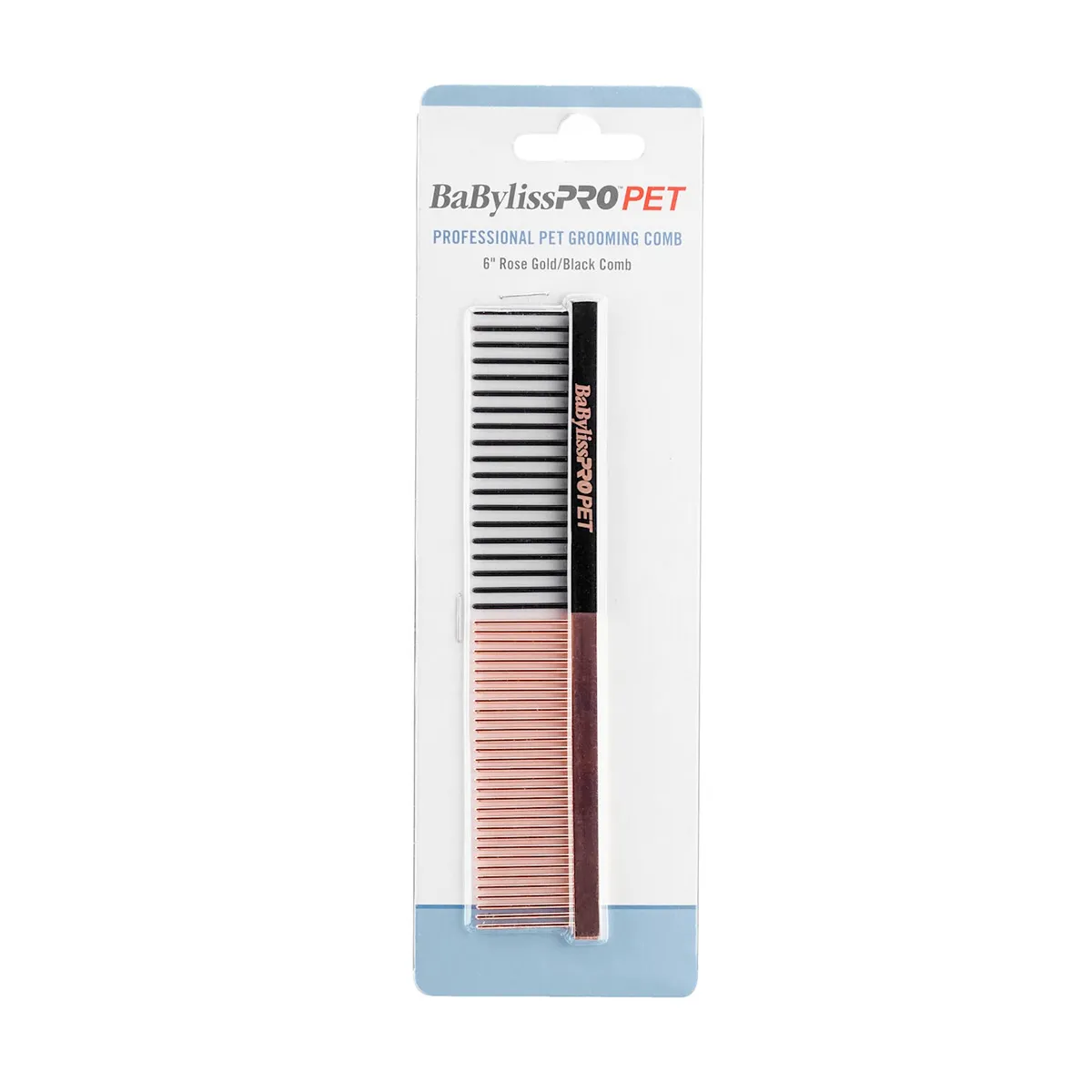 BaByliss PRO PET Professional Pet Comb Rose Gold / Black Small 6inch
