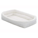 Midwest Quiet Time White Fashion Double Bolster Bed 30inch