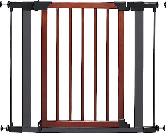 MidWest Tall Steel Wood Graphite Gate Grey / Brown 29inch