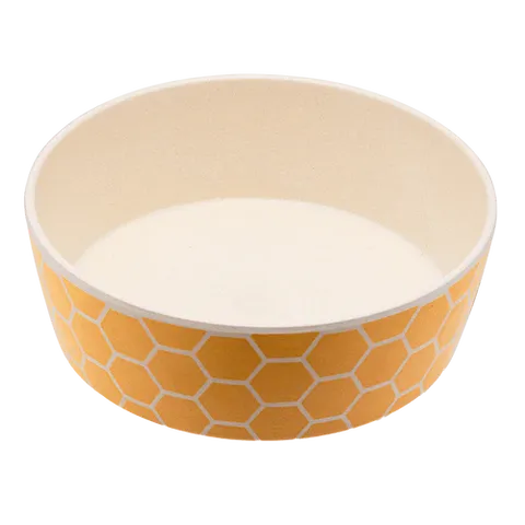 [300411-LARGE] Beco Pets Bamboo Printed Bowl Save the Bees for Dogs Large 18.5cm / 1.65L