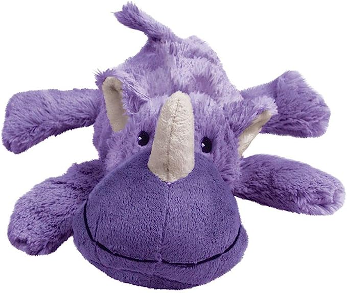 [302027-M] Kong Cozie Rosie Rhino Indoor Cuddle Squeaky Plush Dog Toy - For Medium Dogs