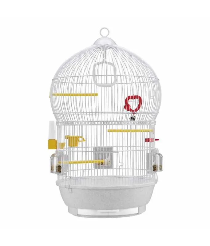Ferplast Canary and Small Exotic Bird Cage Bali White Ø43.5x68.5cm