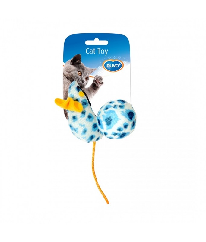 Duvo+ CATTOY Mouse and Ball Leopard Pattern 10x4x4cm 