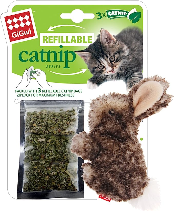 GiGwi Refillable Catnip Rabbit