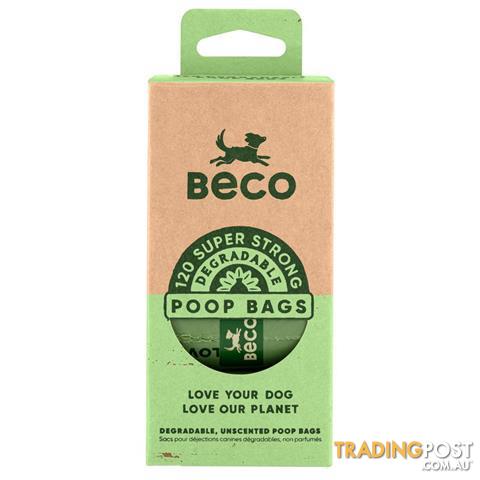 Beco Pets Unscented Dog Poo Bags 120 Refills 8Rolls x 15bags