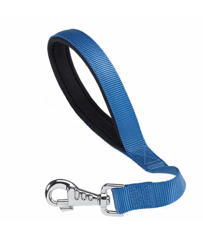 Ferplast Daytona 25/45 Short Nylon Dog Lead With Soft Padding And Hygienic Bag Holder Blue 25mm x 45cm