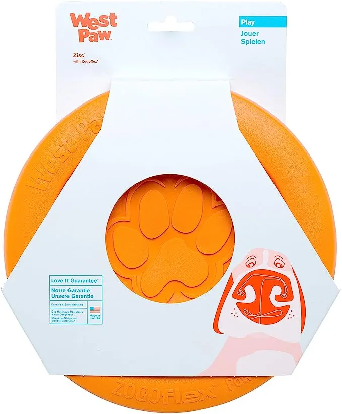West Paw Zogoflex Zisc Orange Large